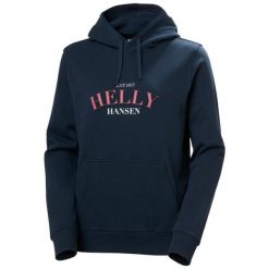 Bluza damska z kapturem Helly Hansen Cora Graphic. Białe bluzy damskie Helly Hansen, na lato, m, bez wzorów, z bawełny, z kapturem. Za 372.50 zł.