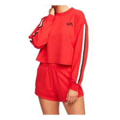 Bluza sportowa damska RVCA Ringside. Czerwone bluzy damskie RVCA, l, bez wzorów, z bawełny, bez kaptura. Za 165.00 zł.