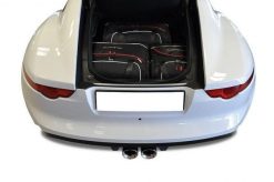 Torby Do Bagażnika Jaguar F-Type Coupe 2013-2019 3Szt Kjust. Czarne torby podróżne KJUST, bez wzorów, z kauczuku. Za 767.00 zł.