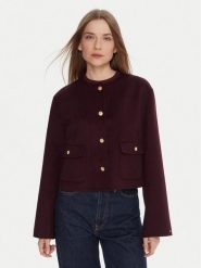 Tommy Hilfiger Kurtka przejściowa WW0WW47446 Bordowy Regular Fit. Czerwone kurtki damskie Tommy Hilfiger, bez wzorów, z syntetyku, bez kaptura. Za 839.99 zł.