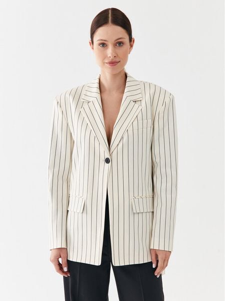 Hugo Marynarka Aeva 50494497 Beżowy Relaxed Fit. Brązowe marynarki i żakiety damskie Hugo, bez wzorów, z bawełny. Za 889.99 zł.