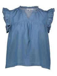 Pepe Jeans Bluzka dżinsowa w kolorze niebieskim rozmiar: S. Niebieskie bluzki damskie Pepe Jeans, s, bez wzorów, z bawełny, bez kołnierzyka, bez ramiączek. Za 136.13 zł.