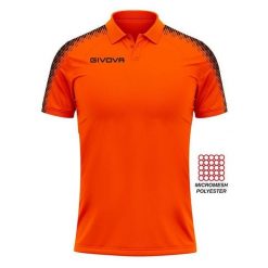 Polo Sportowe Givova Fluo Pomarańczowe XL - Oddychające i Lekkie. Brązowe koszulki sportowe damskie Givova, xl, bez wzorów, z meshu, bez ramiączek. Za 178.99 zł.
