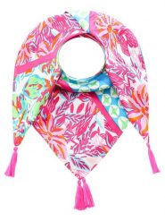 Zwillingsherz Chusta "Hawaii Flower" ze wzorem - 130 x 130 cm rozmiar: onesize. Chusty damskie Zwillingsherz, z aplikacjami, z materiału. Za 136.13 zł.