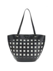 Guess Torebka 182879 Czarny. Czarne shopper bag Guess, z aplikacjami, bez dodatków. Za 674.99 zł.