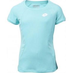 Koszulka tenisowa damska z krótkim rekawem Lotto squadra tee. Niebieskie bluzki damskie Lotto, xs, bez wzorów, bez kołnierzyka, bez ramiączek. Za 85.00 zł.