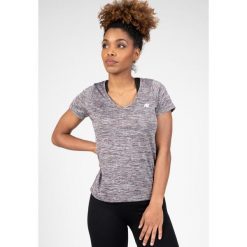 Elmira V-Neck Koszulka - Szary Melange. Szare bluzki damskie GORILLA WEAR, l, bez wzorów, bez kołnierzyka, bez ramiączek. Za 170.00 zł.