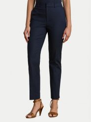 LAUREN RALPH LAUREN Spodnie materiałowe 200P14610004 Granatowy Slim Fit. Niebieskie spodnie materiałowe damskie Lauren Ralph Lauren, bez wzorów, z bawełny. Za 769.99 zł.