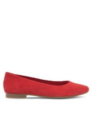 Lasocki Baleriny RST-KAJA-13 Czerwony. Czerwone balerinki damskie Lasocki, bez wzorów, ze skóry. Za 139.99 zł.