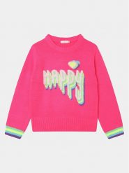 Billieblush Sweter U15C22 Różowy Regular Fit. Czerwone swetry dziewczęce Billieblush, bez wzorów, z syntetyku, bez kołnierzyka, bez ramiączek. Za 319.99 zł.