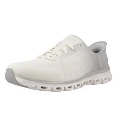 Tenisówki Skechers Glide-step Excite. Białe obuwie sportowe damskie Skechers, bez wzorów, bez zapięcia. Za 388.99 zł.