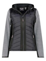 Geographical Norway Kurtka polarowa "Tagnifique" w kolorze czarnym rozmiar: S. Czarne kurtki damskie Geographical Norway, s, z aplikacjami, z materiału, bez kaptura. Za 153.45 zł.