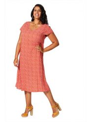 Aller Simplement Sukienka w kolorze czerwonym rozmiar: 42/44. Czerwone sukienki damskie Aller Simplement, bez wzorów, z wiskozy, klasyczne, bez ramiączek. Za 100.99 zł.