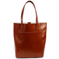 Skórzana torebka damska DAN-A T376 camel. Brązowe torebki klasyczne damskie DAN-A, ze skóry, bez dodatków. Za 399.99 zł.