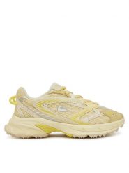 Lacoste Sneakersy 7-49SFA0007 Żółty. Żółte obuwie sportowe damskie Lacoste, z materiału, bez zapięcia. Za 389.99 zł.
