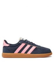 Adidas Sneakersy Breaknet Sleek IH5467 Granatowy. Niebieskie obuwie sportowe damskie Adidas, ze skóry, bez zapięcia. Za 169.99 zł.