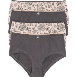 Figi "maxy" (4 pary) z połyskującymi kamieniami bonprix szaro-beżowy z nadrukiem. Brązowe figi bonprix, z nadrukiem. Za 47.96 zł.