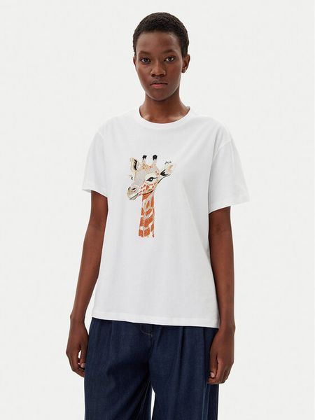 Liu Jo T-Shirt WA5230 JS904 Biały Regular Fit. Białe t-shirty damskie Liu Jo, xl, bez wzorów, z bawełny, bez kołnierzyka. Za 179.99 zł.