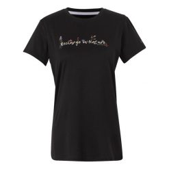 T-shirt Damski Napisy Fingal IX. Czarne t-shirty damskie Regatta, m, bez wzorów, bez kołnierzyka. Za 74.99 zł.