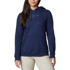 Bluza dresowa sportowa damska Trek Graphic Treatment Hoodie. Niebieskie bluzy damskie Columbia, l, bez wzorów, z bawełny, bez kaptura. Za 179.99 zł.