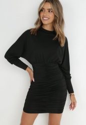 Czarna Sukienka Sihn. Czarne sukienki damskie Born2be, bez wzorów, z tkaniny, bez ramiączek. W wyprzedaży za 118.99 zł.