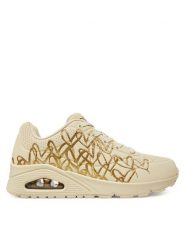 Skechers Sneakersy 177975/NTGD Beżowy. Brązowe obuwie sportowe damskie Skechers, ze skóry, bez zapięcia. Za 309.99 zł.