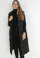 Czarna Kamizelka Długa z Kapturem Pikowana Ardrae. Czarne kamizelki damskie Born2be, na jesień, l, bez wzorów, z kapturem. Za 129.99 zł.