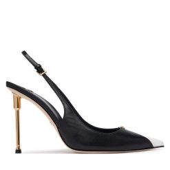Szpilki Elisabetta Franchi. Czarne szpilki damskie Elisabetta Franchi, bez wzorów, bez obcasa, na szpilce, bez zapięcia. Za 2,569.00 zł.