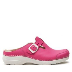 Klapki Nursing Care. Czerwone klapki damskie Nursing Care, bez wzorów, bez obcasa, bez zapięcia. Za 219.99 zł.