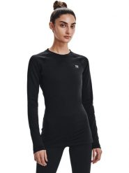 Under Armour Koszulka funkcyjna w kolorze czarnym rozmiar: M. Czarne koszulki damskie Under Armour, m, bez wzorów, z materiału, bez kołnierzyka, bez ramiączek. Za 163.45 zł.