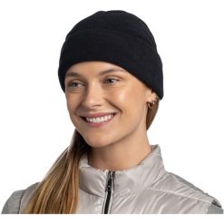 Czapka BUFF POLAR PRINTS BEANIE SOLID. Czarne czapki damskie Buff, bez wzorów, z polaru. Za 130.09 zł.