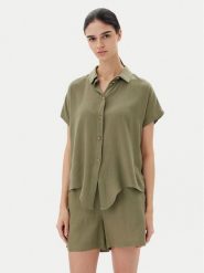 Vero Moda Koszula Thea 10333794 Zielony Loose Fit. Zielone koszule damskie Vero Moda, m, bez wzorów, z wiskozy, bez kołnierzyka, bez ramiączek. Za 119.99 zł.