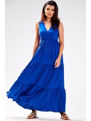 Awama Sukienka w kolorze niebieskim rozmiar: S. Niebieskie sukienki damskie Awama, bez wzorów, bez ramiączek. Za 276.95 zł.