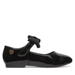 Baleriny DeeZee. Czarne baleriny dziewczęce DeeZee, bez wzorów, bez obcasa, bez zapięcia. Za 79.99 zł.