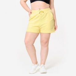 Spodenki fitness damskie Domyos. Niebieskie spodenki sportowe damskie DOMYOS, l, bez wzorów, z bawełny, na fitness i siłownię. Za 49.99 zł.