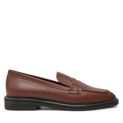 Mokasyny Pollini. Brązowe mokasyny damskie Pollini, bez obcasa. Za 1,009.00 zł.