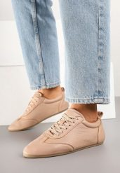 Różowe Tenisówki bez Zdobień z Ekoskóry Verillis. Czerwone obuwie sportowe damskie Renee, z jeansu, bez zapięcia, tenisowe. Za 74.99 zł.