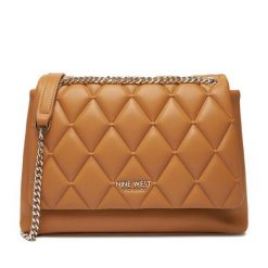 Torebka Nine West. Brązowe torebki wieczorowe damskie Nine West, bez wzorów, bez dodatków. Za 199.99 zł.