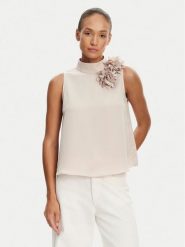 Tatuum Bluzka Floriana T2507.050 Beżowy Regular Fit. Brązowe bluzki damskie TATUUM, bez wzorów, z syntetyku, bez kołnierzyka, bez ramiączek. Za 209.99 zł.