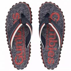 Japonki GUMBIES CAIRNS FLIP-FLOPS UNISEX. Czerwone klapki damskie Gumbies, bez wzorów, bez obcasa, bez zapięcia. Za 119.99 zł.