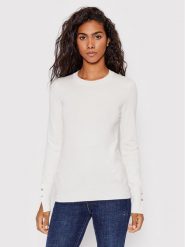 Guess Sweter Elinor W2YR30 Z2V62 Biały Regular Fit. Białe swetry klasyczne damskie Guess, l, z wiskozy, bez kołnierzyka. Za 259.99 zł.