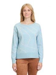 Betty Barclay Sweter w kolorze błękitnym rozmiar: 42. Niebieskie swetry klasyczne damskie Betty Barclay, ze splotem, bez kołnierzyka. Za 130.99 zł.