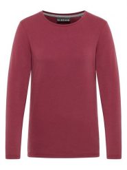 ELBSAND Koszulka "Sanne" w kolorze czerwonym rozmiar: L. Czerwone bluzki damskie ELBSAND, l, bez wzorów, z bawełny, bez kołnierzyka, bez ramiączek. Za 86.78 zł.