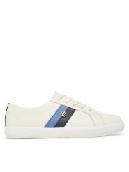 LAUREN RALPH LAUREN Sneakersy Janson II 802925365009 Biały. Białe obuwie sportowe damskie Lauren Ralph Lauren, ze skóry, bez zapięcia. Za 509.99 zł.