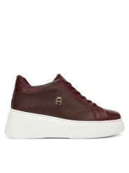 Aigner Sneakersy 1252570 Bordowy. Czerwone obuwie sportowe damskie Aigner, ze skóry, bez zapięcia. Za 1,609.00 zł.