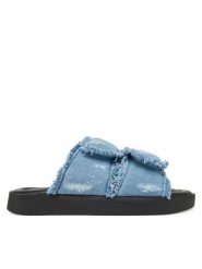 Inuikii Klapki Classic Jeans Velcro 70104-143 506 Niebieski. Niebieskie klapki damskie Inuikii, bez wzorów, z jeansu, bez obcasa, bez zapięcia. Za 549.99 zł.