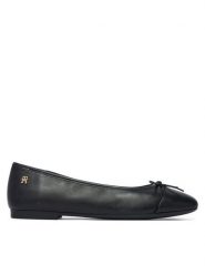 Tommy Hilfiger Baleriny Hilfiger Smooth Lthr Ballet FW0FW09241 Czarny. Czarne balerinki damskie Tommy Hilfiger, bez wzorów, ze skóry. Za 409.99 zł.