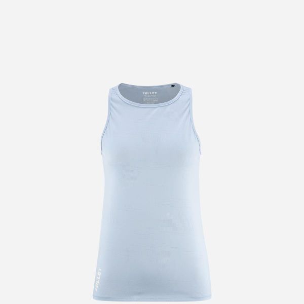 Koszulka damska tank top Millet Wanaka Light Tank W ahletic fit. Niebieskie koszulki damskie Millet, xs, bez wzorów, z tkaniny, bez kołnierzyka, bez ramiączek. Za 190.70 zł.