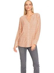 Heine Bluzka w kolorze kremowo-żółto-różowym rozmiar: 34. Brązowe bluzki damskie Heine, bez wzorów, z wiskozy, bez kołnierzyka, bez ramiączek. Za 47.94 zł.