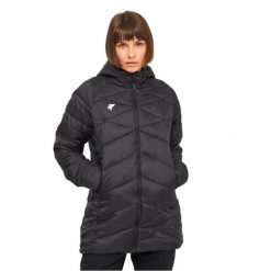 Kurtka outdoorowa anorak damska Joma Explorer wiatroodporna pikowana z kapturem. Czarne kurtki damskie Joma, m, bez wzorów, z puchu, z kapturem. W wyprzedaży za 199.00 zł.